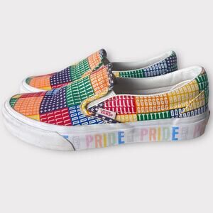Vans Classic Rainbow Pride Slip-On Sneakers Women’s 8.5, Men’s 7 Canvas LGBTQ